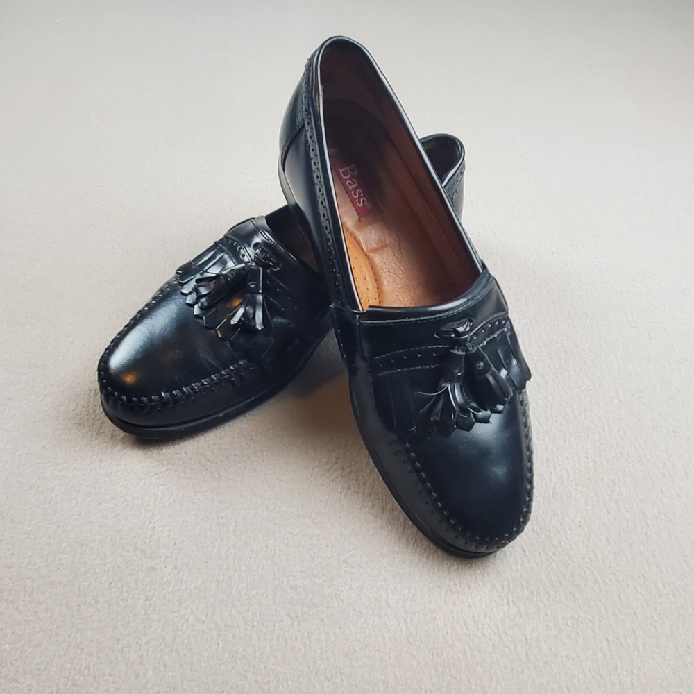 GH Bass Weejuns Kilted Tassel Loafer Men's Shoes Size 10 D Black